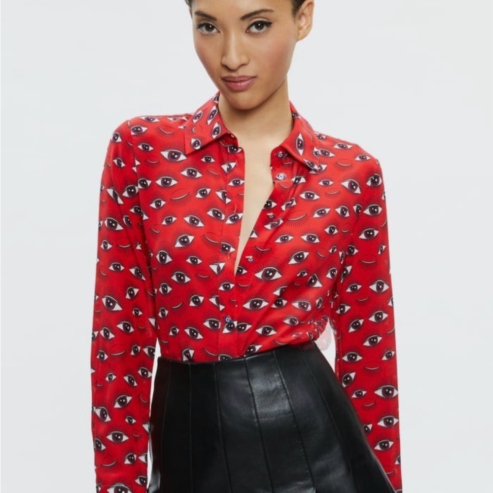 NWT Alice + Olivia Willa Blouse